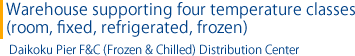 Warehouse supporting four temperature classes (room, fixed, refrigerated, frozen) Daikoku Pier F&C (Frozen & Chilled) Distribution Center